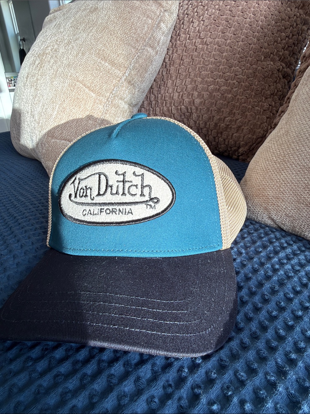 Von Dutch Blue and Black Trucker Cap